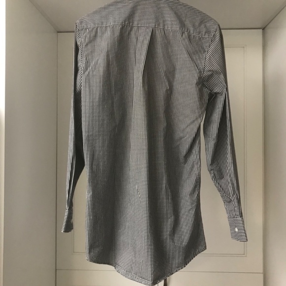 US Polo Assn. Men’s Non Iron US 15 LS 32/33 Button Down Shirt Black and White - Picture 3 of 8